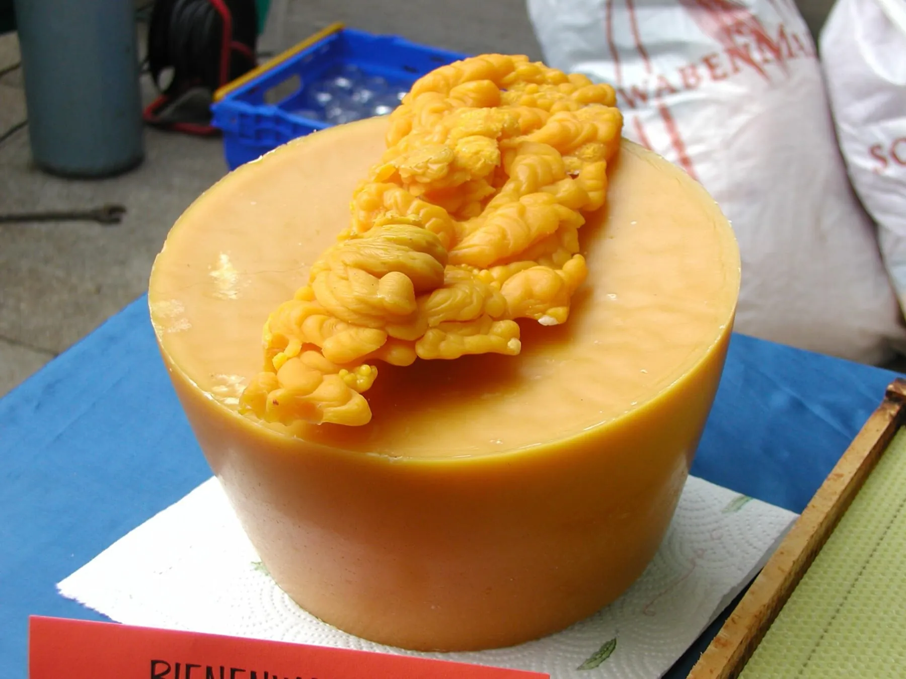 Bloco de cera de abelha